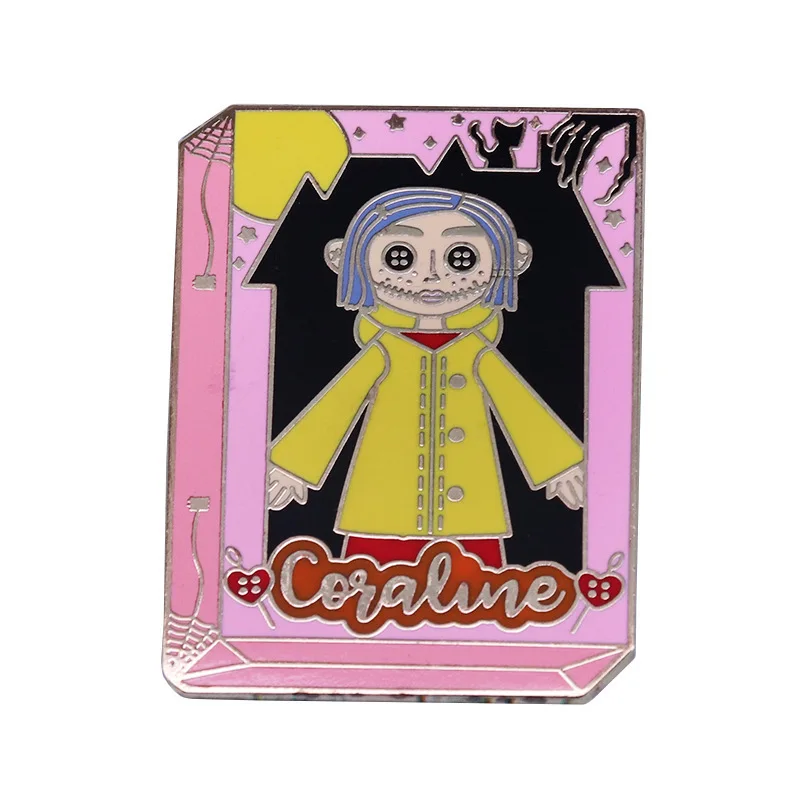 

Horror Movie Coraline Enamel Pin Lapel Pin for Clothes Brooches on Backpack Briefcase Badge Jewelry Decoration Gifts for Friend
