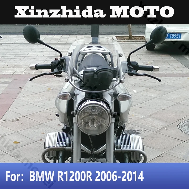 

Лобовое стекло для BMW R1200R R1200 1200R 2006-2014, дефлекторы лобового стекла мотоцикла 2007 2008 2009 2010 2011 2012 2013, серый