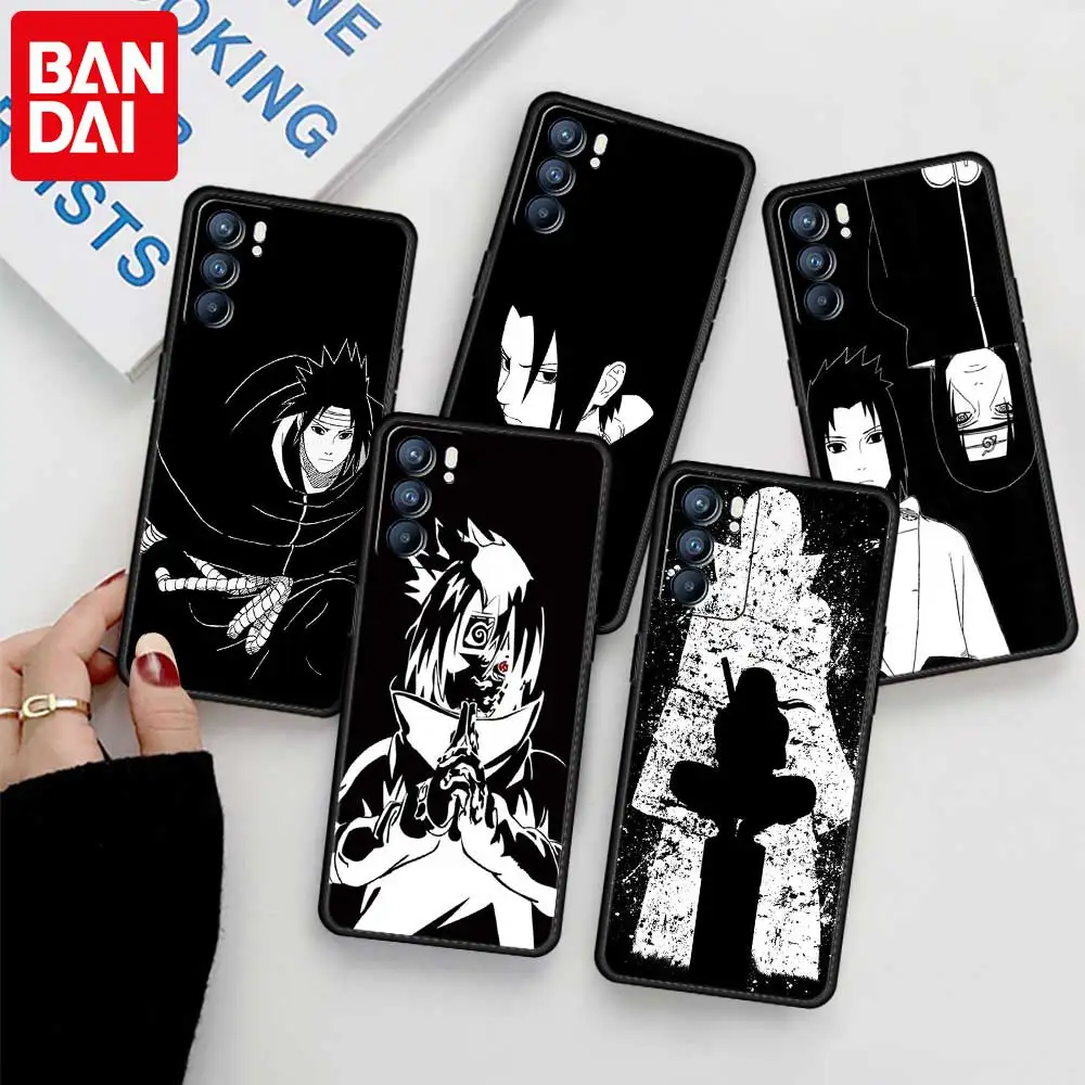 

Anime Naruto Black Background Case for Oppo A53 F19 A93 A15 A52 A9 A5 A54 A16 A95 A31 2020 A5s A3s A12e A16s A72 A32 Phone Cover