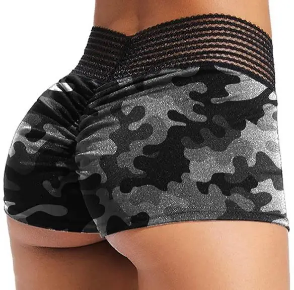 

Женские короткие брюки с завышенной талией, элегантные камуфляжные леггинсы с завышенной талией, женские чувственные тренировочные брюки, лето 2023