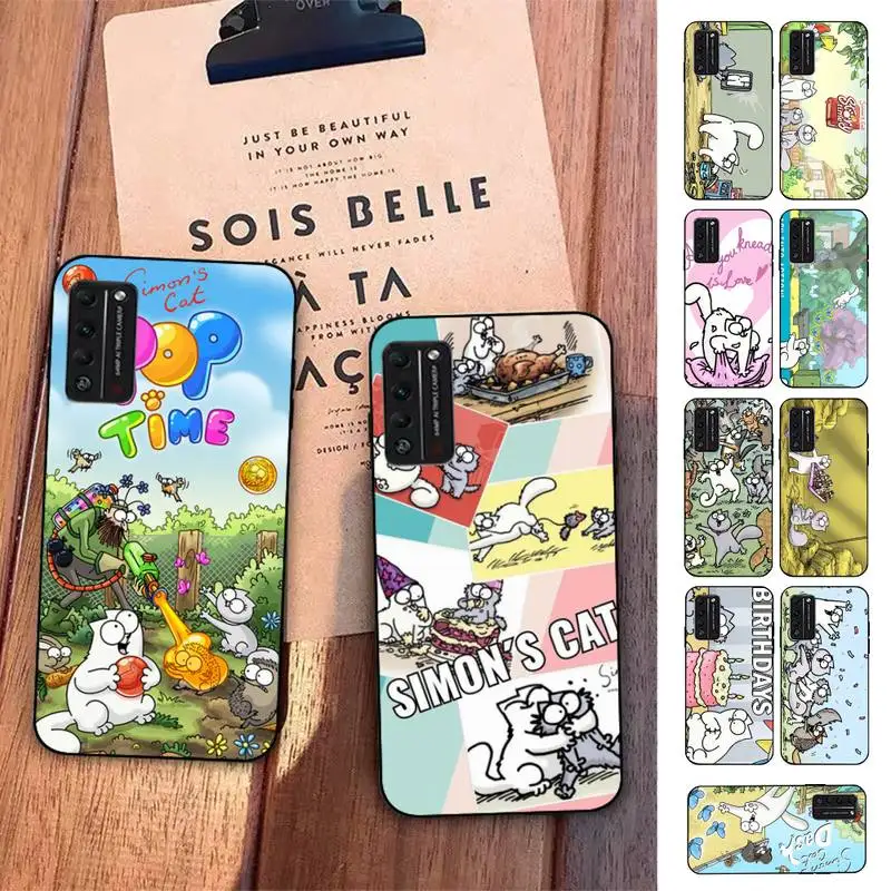 

S-Si-mon's C-CatS Phone Case For Huawei Honor 10 lite 9 20 7A pro 9X pro 30 pro 50 pro 60 pro 70 pro plus