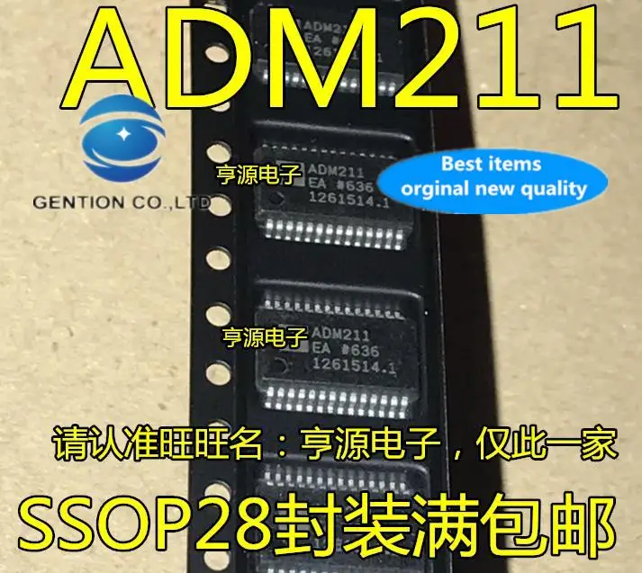 

10pcs 100% orginal new in stock ADM211 ADM211EA ADM211EARSZ SSOP28 pin RS-232 interface chip