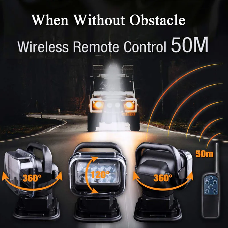 Фсветильник светильник светодиодный 50 Вт с пультом ДУ для грузовиков