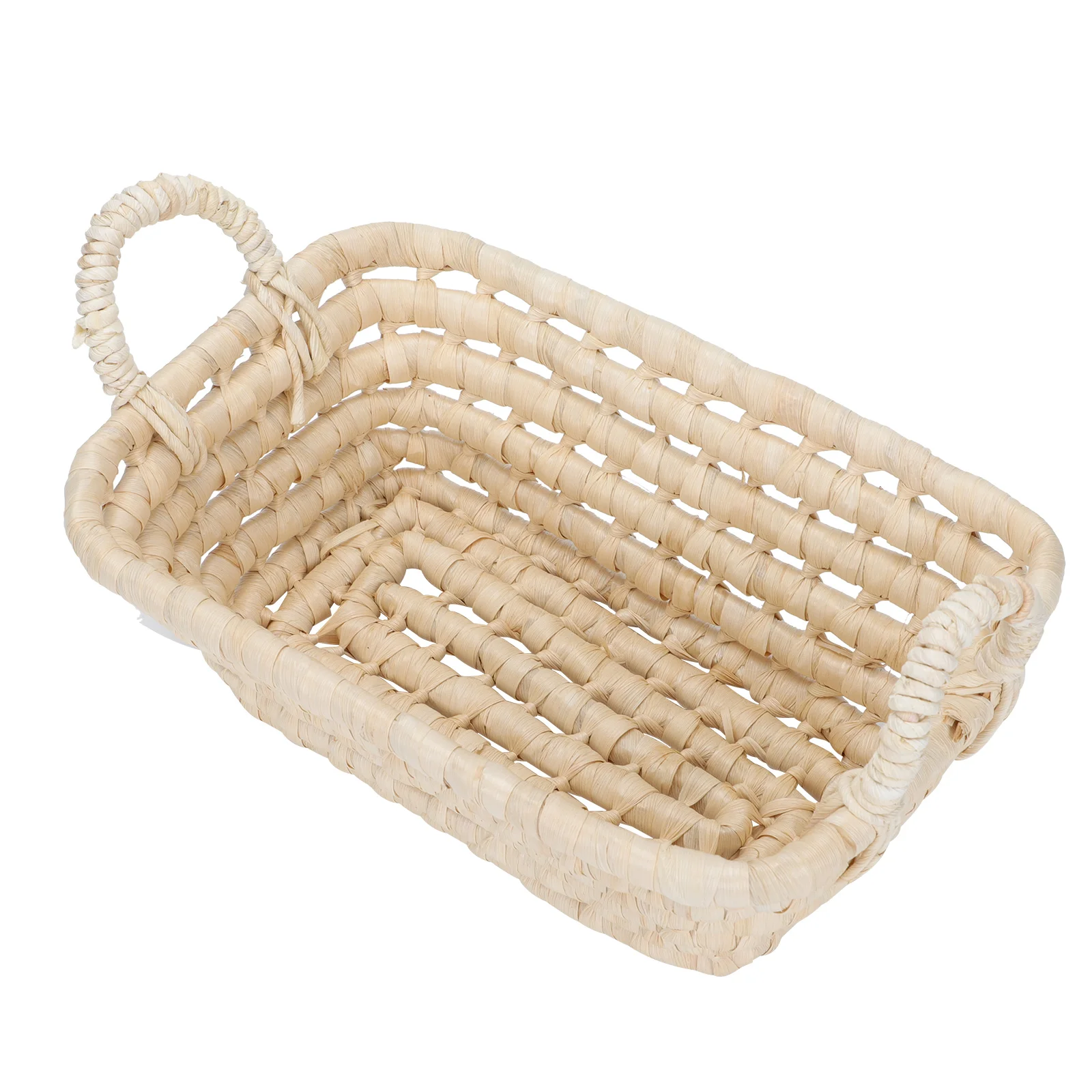 

Basketwoven Serving Fruit Wicker Egg Storage Hyacinth Picnic Hand Bowlvegetable Handle Willow Display Bread Tabletop Tray Nuts