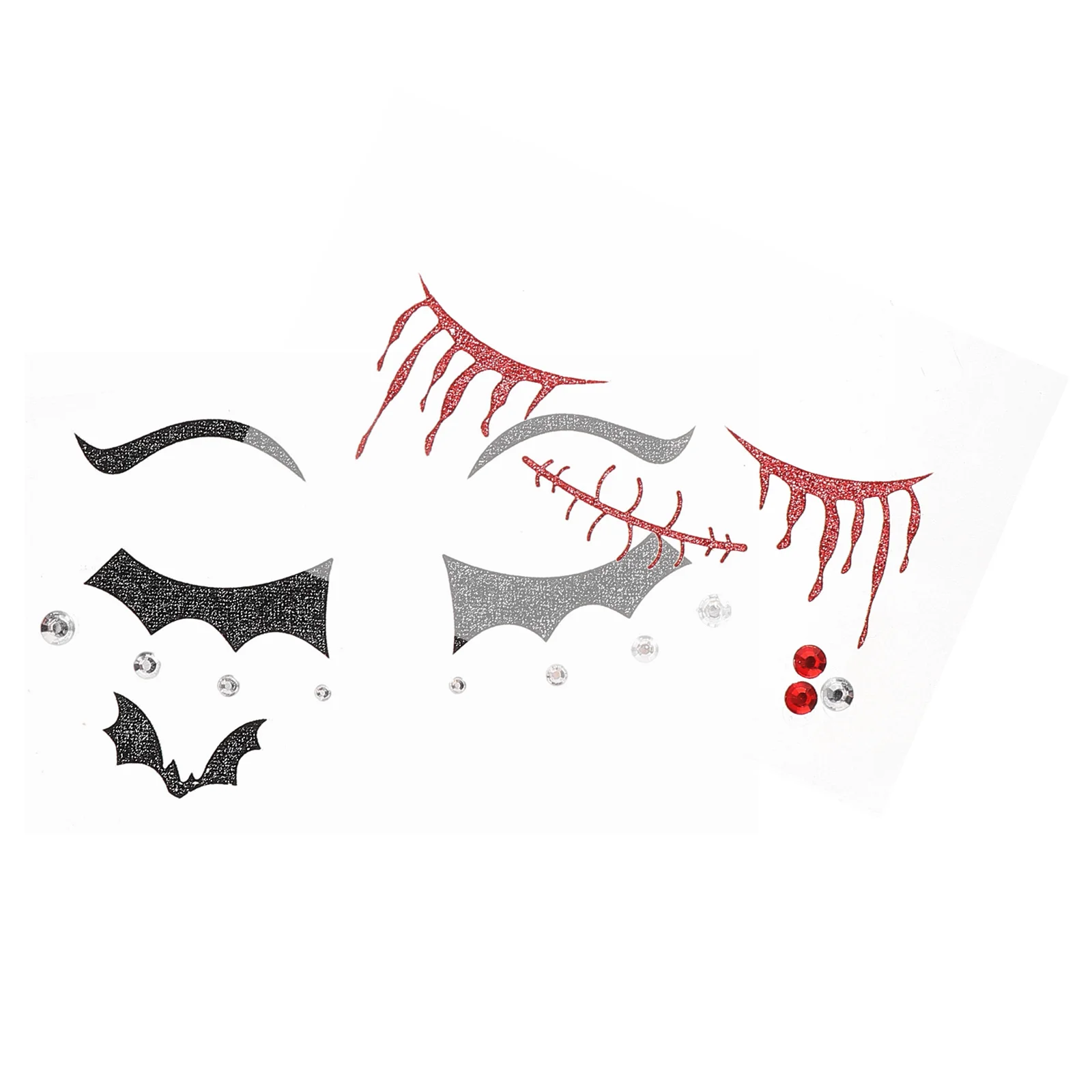 

2 Sheets Face Makeup Tattoos Sticker Halloween Funny Children Plastic Cosplay Party