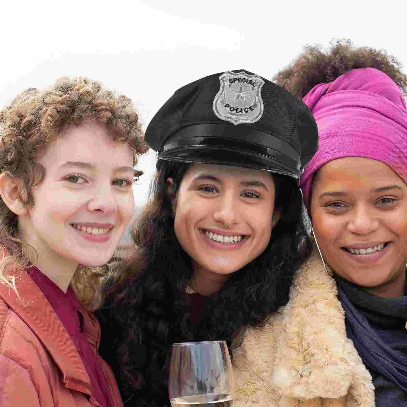 Шапки из 2 предметов полицейская кепка аксессуары для костюмов офицера вечерние