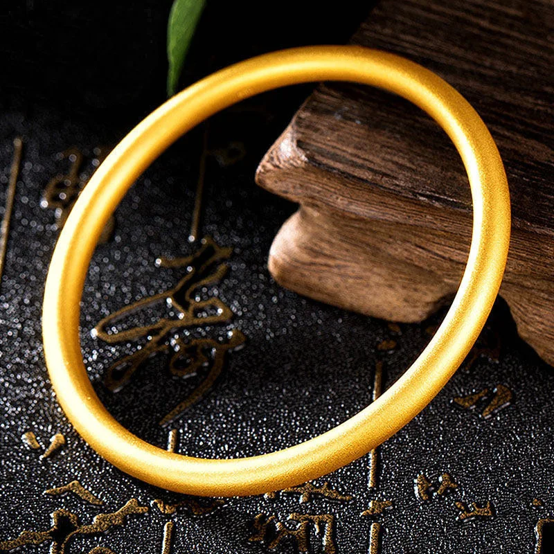 

Gold Placer's Ancient Method Inherits Ancient Gold Frosted Bracelet, Simple Jewelry for Women's Personality. bracelet for women