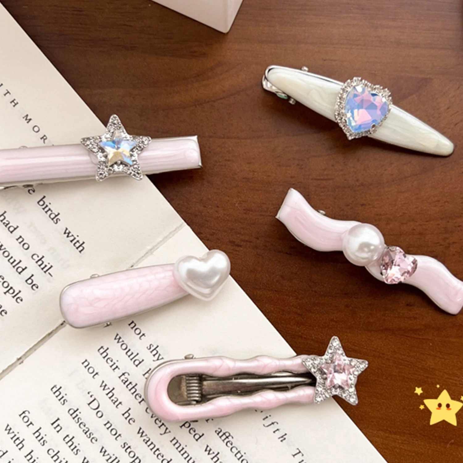 Милые крутые блестящие женские заколки для волос в стиле Харадзюку