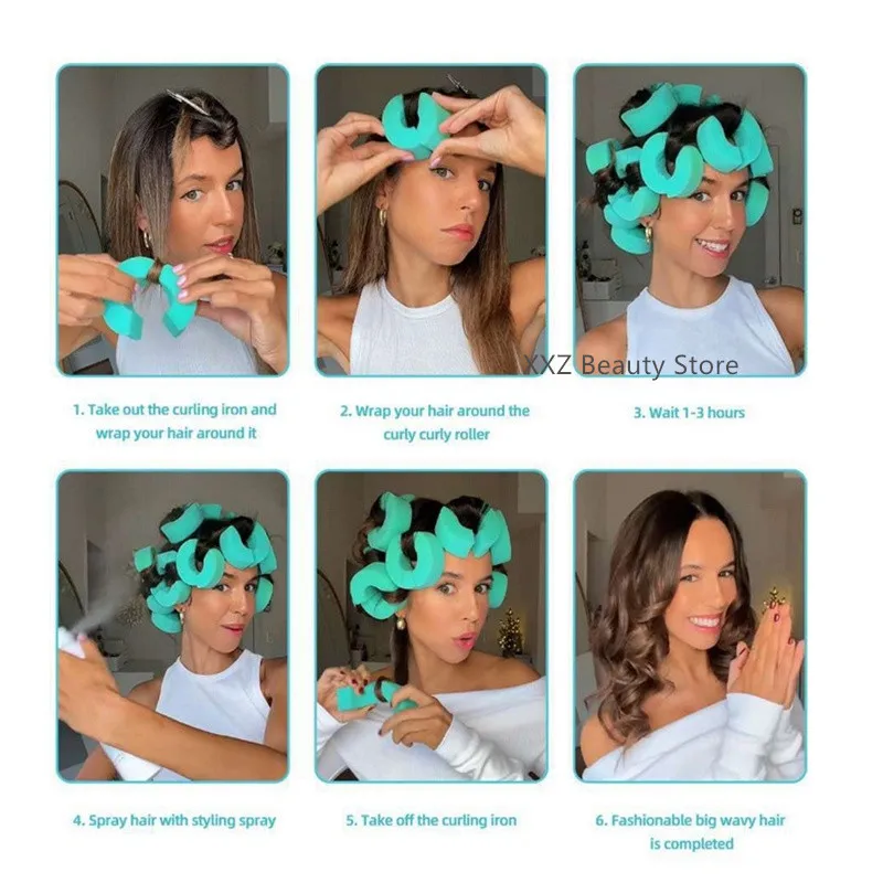 12 шт. Плойка для завивки волос без тепла