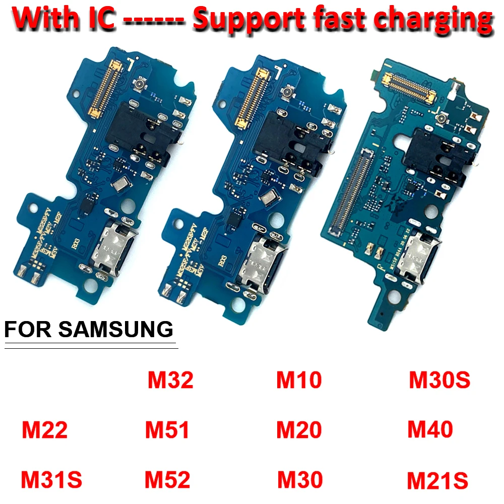 

For Samsung Galaxy M10 M20 M30 M30S M40 M21 M21S M31 M31S M51 M22 M32 M52 USB Charging Port Microphone Dock Connector Board Flex