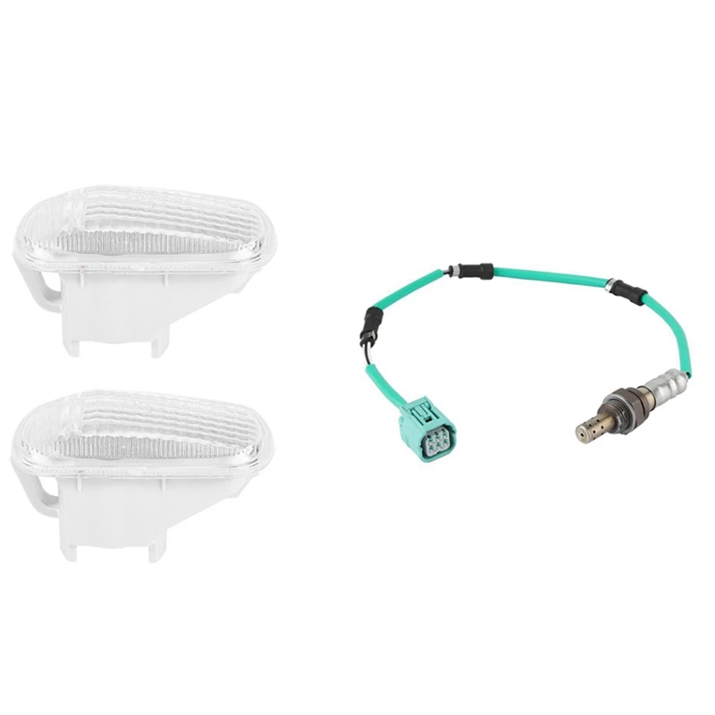 

New AUTO PARTS Oxygen Sensor With 2Pc Car Side Baffle Turn Signal Light Lamp Shade Shell Cover Housing