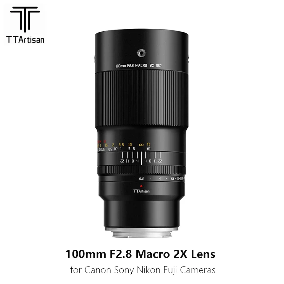 TTArtisan 100 мм F2.8 Macro 2x полнокадровый объектив DSLR для Canon Sony FujiNikon съемки насекомых