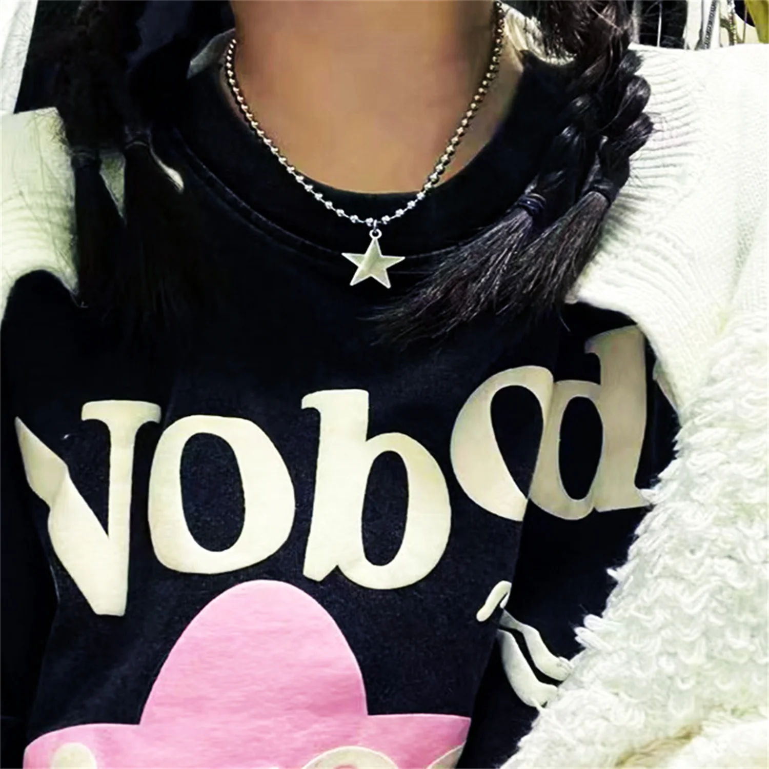 

Five-pointed Star Necklace For Women Vintage Chains Titanium Steel Simple Necklaces Pendants Fashion Aesthetic Y2k Jewelry