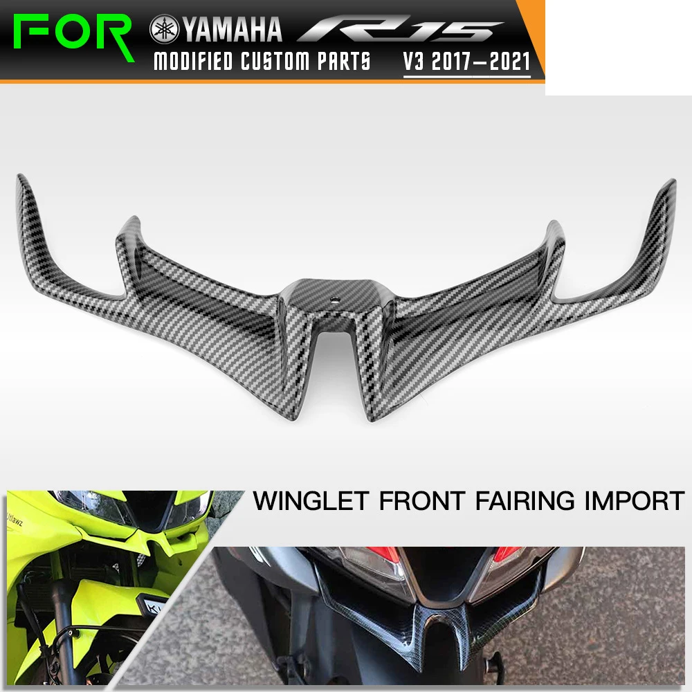 

Motorcycle Front Fairing Winglet Wing Cover Trim for YAMAHA R15 V3 2017 2018 2019 2020 Shark Fin Beak Motorcycle Accessories