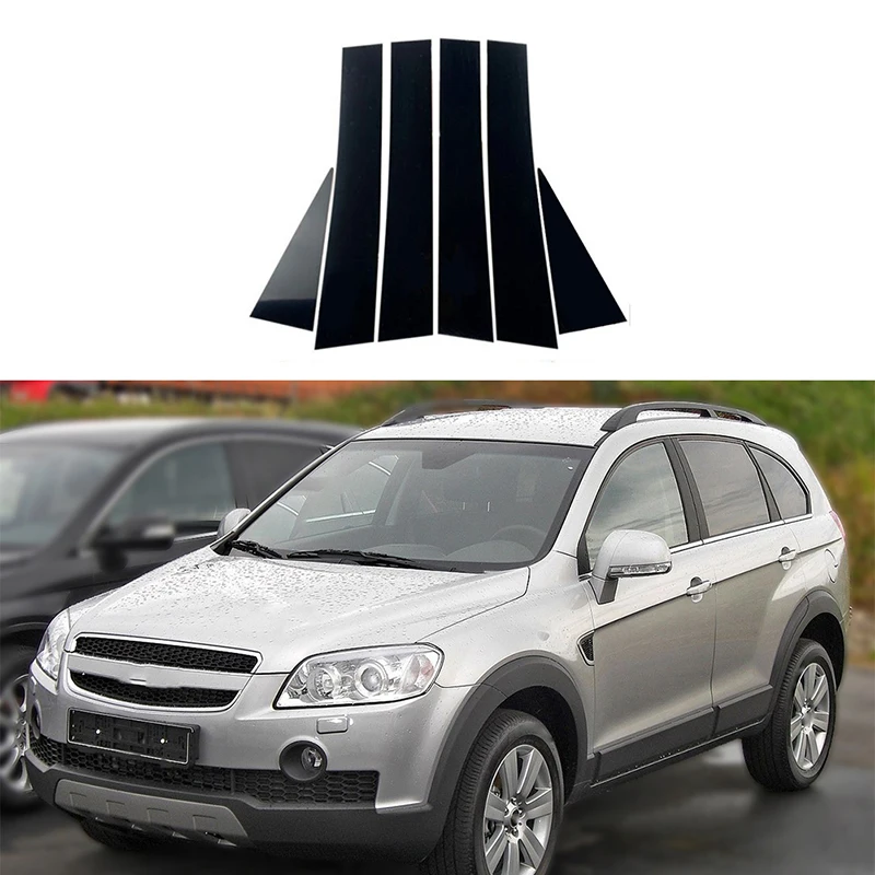 

6Pcs Car Pillar Posts Trims Cover Decoration for Chevrolet Captiva 2007 2008 2009-2018 Window Trim Cover Kit BC Column Stickers