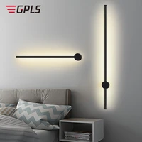 led wall lamp nordic style long stick simple modern design decorative indoor background wall light for livingroom bedroom stairs
