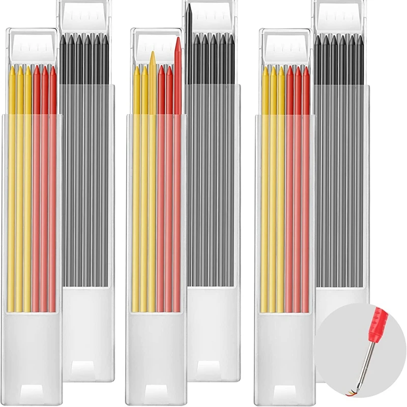 

36Pcs Marking Pencils Refills Lead For Carpenter Pencils,2.8 Mm HB Refill Leads For Carpenter Marker