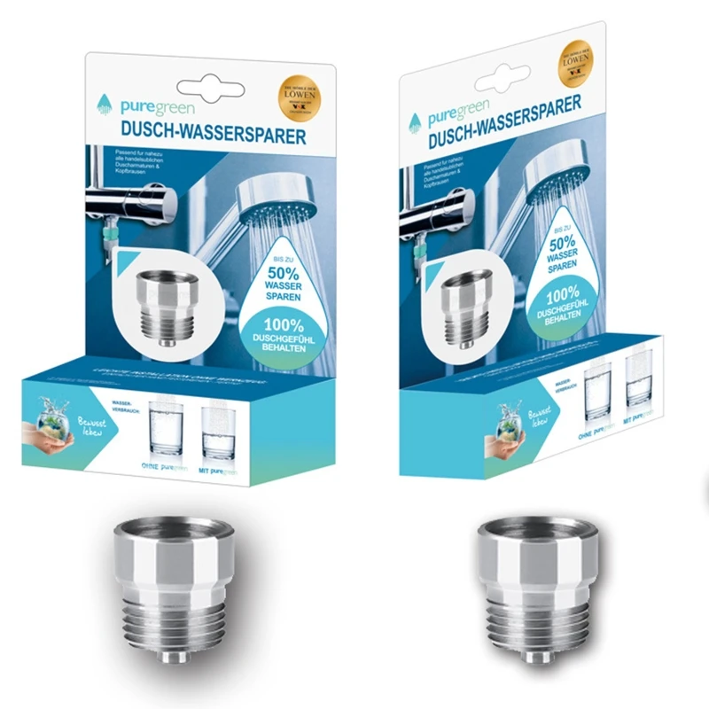 New 2 Pack Shower Water Flow Saver Adapter Bathroom Flow Limit Reducer Control for V