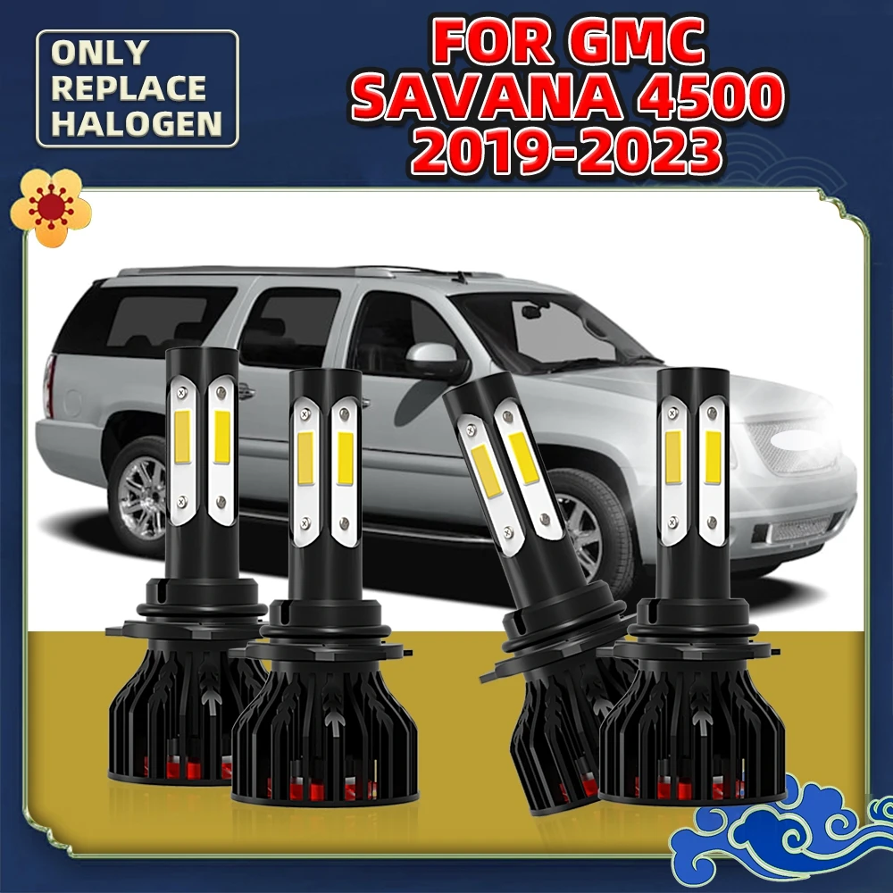 

6000K Turbo Led Bulbs 12V Car Headlight 9005 9006 Bright Lamp 360 Four-sides Light For GMC SAVANA 4500 2019 2020 2021 2022 2023