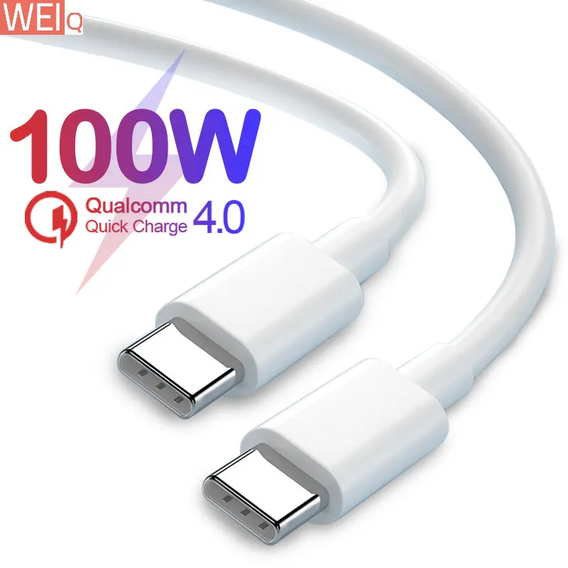 

PD 100W USB C to Type-C Cable Fast Charge Data Sync Cable For Xiaomi Redmi Samsung S22 S21 Ultra Fe Phone Data Line Quick Charge