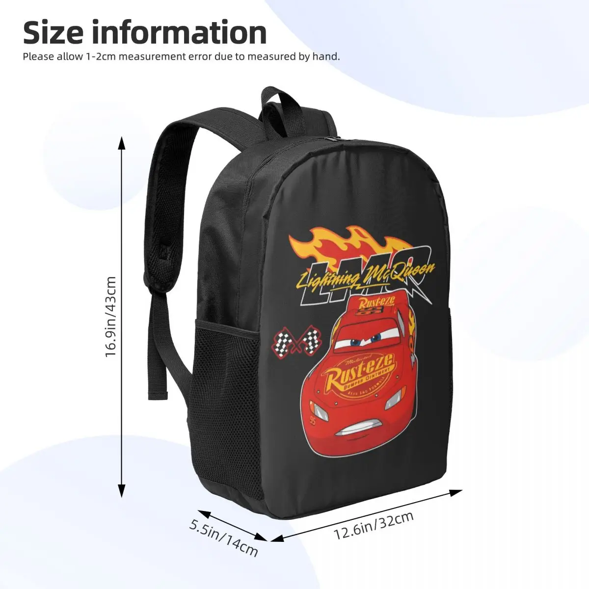 Пользовательский Ретро Автомобильный рюкзак Lightning McQueen для мужчин и женщин