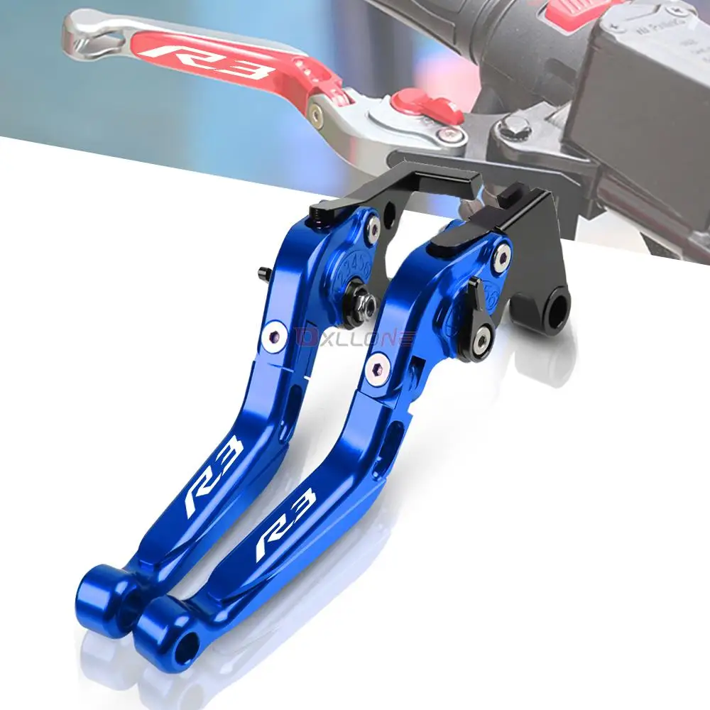 

With Logo R3 For YAMAHA R3 YZFR3 2015-2020 2016 2017 2018 2019 Motorcycle Handlebar Levers Aluminum Folding Brake Clutch Levers
