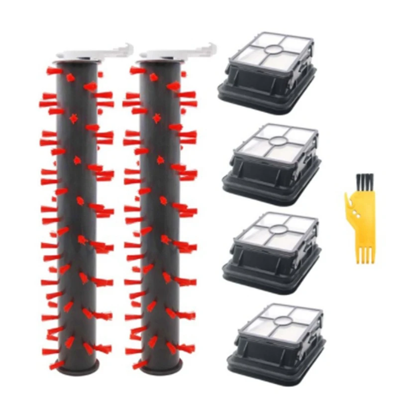

2554A Roller Brush Filter Set for Bissell Crosswave Cordless 2554 2590 Wet Dry Vac Vacuum Cleaner Area Rug Brush Parts