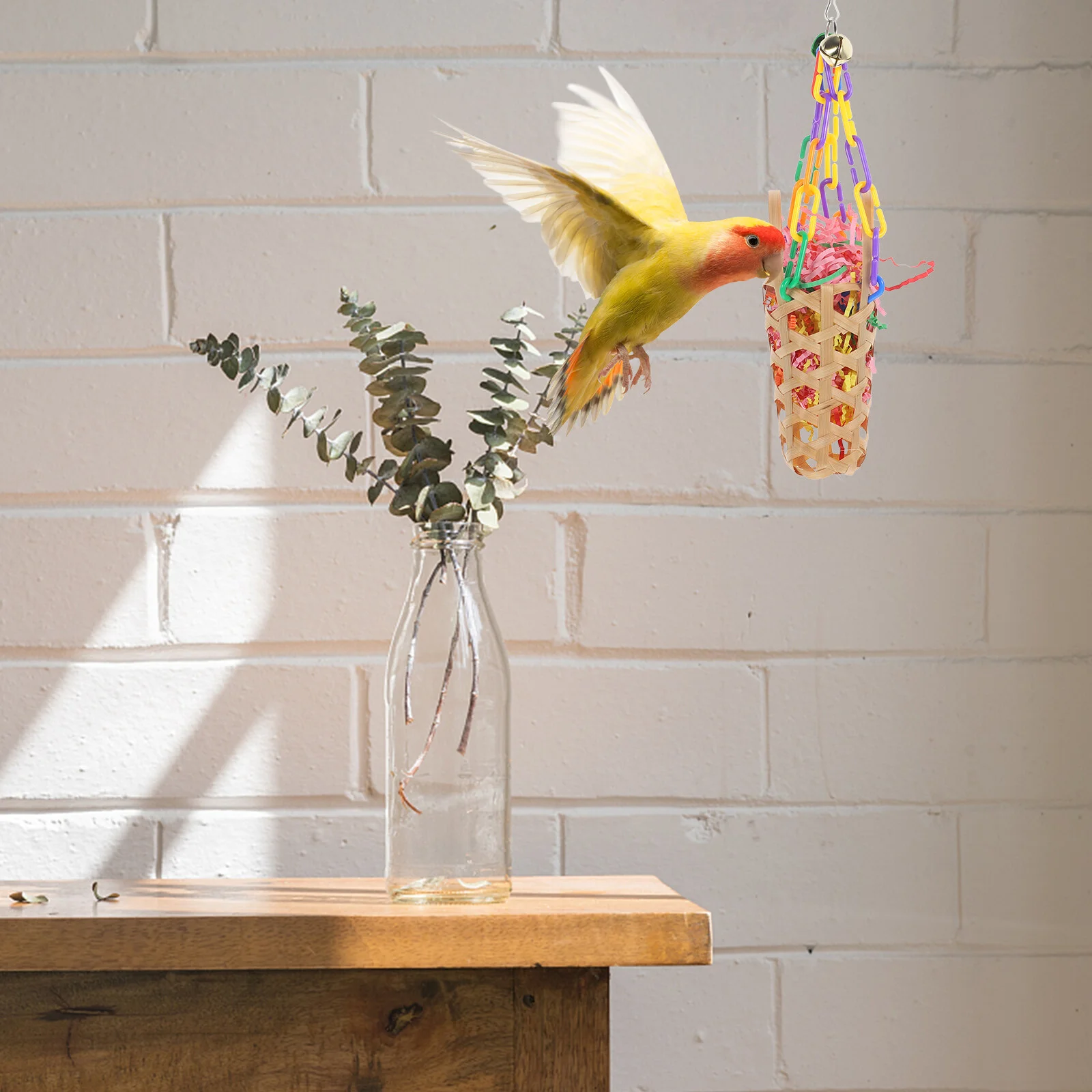 

Parrot Chewing Plaything Hanging Bird Toy Parrot Toy Birdcage Accessory Chewable Toy