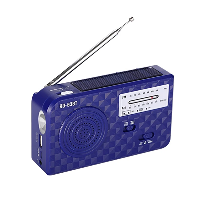 

Hand-Cranked Flashlight Radio Solar Emergency Multifunction Mobile Phone Charging