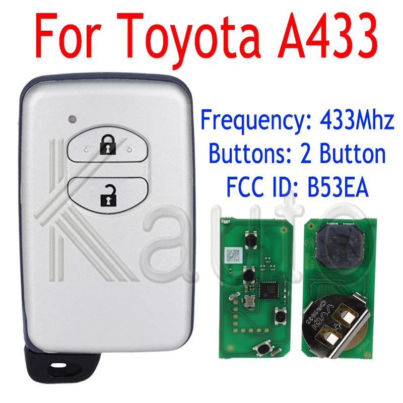 Автомобильный умный дистанционный ключ для Toyota Land Cruiser Prado LC200 A433 4D чип DST80/P4:98 433