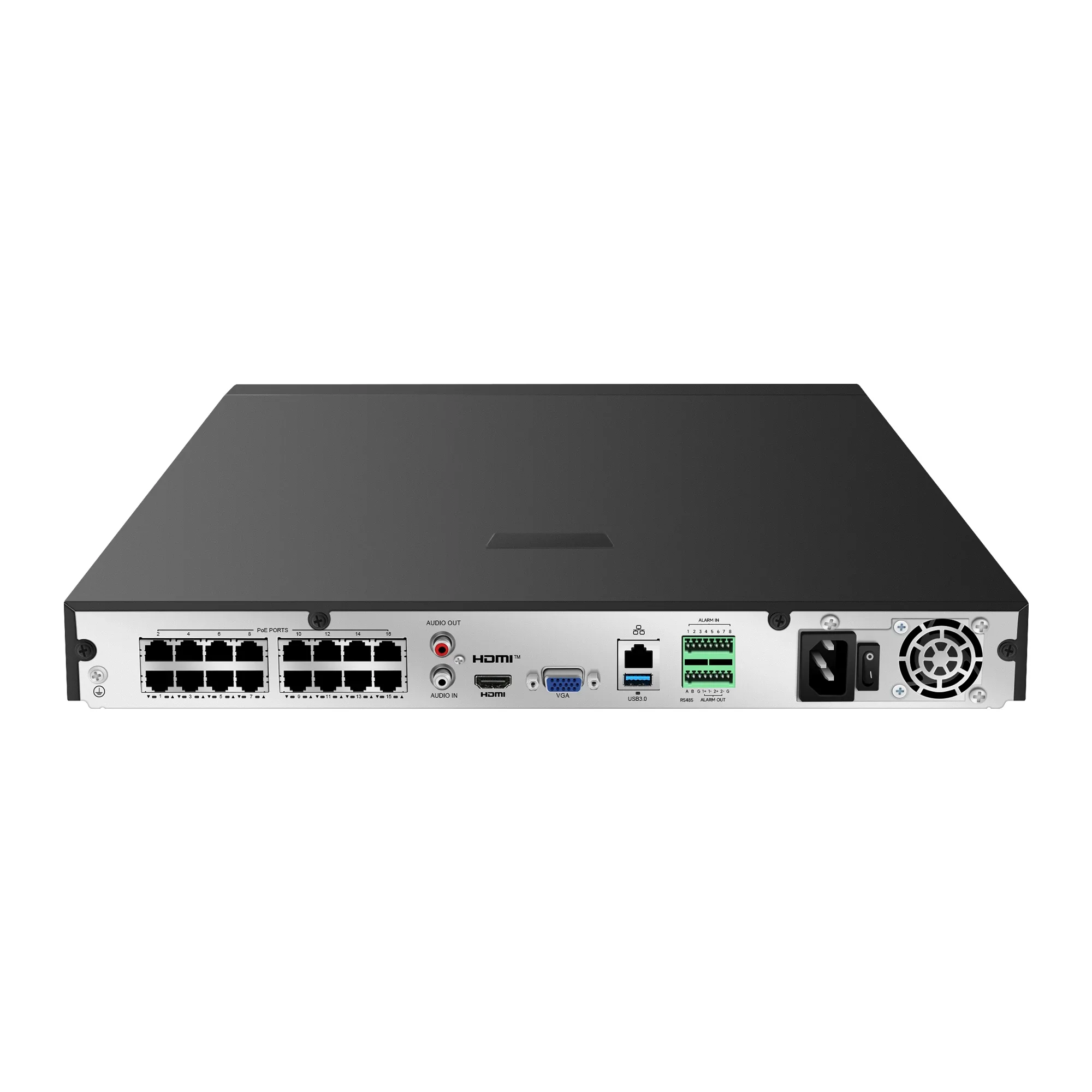 Фото OEM YCX Deep AI 16-канальный 4K 12МП PoE NVR с функцией VCA, распознаванием лиц, моментальным снимком, 2 портами SATA, пропускной способностью 160 Мбит/с, видеорегистратор для систем видеонаблюдения №4