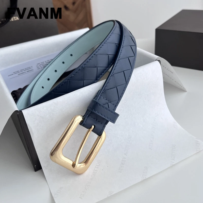 Женский новый ремень из натуральной кожи ручной работы Intreccio тканый 2 5 см в стиле