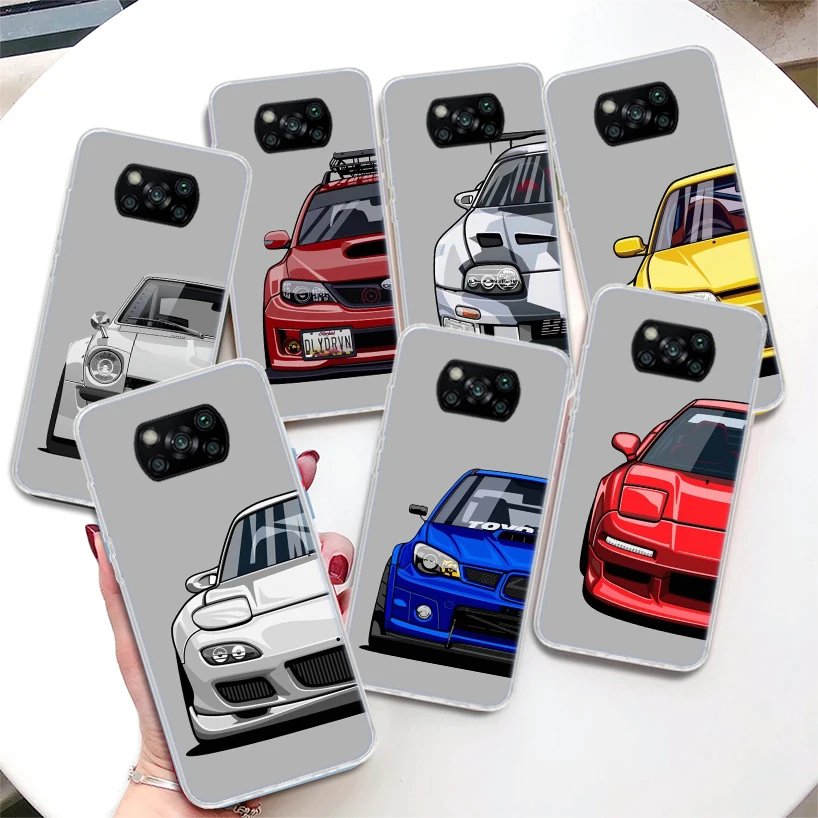 Чехол JDM для Xiaomi Poco X3 Nfc X4 X5 M3 M4 Pro M2 F3 F2 F1 Mi Note 10 A1 A2 A3 Lite CC9E