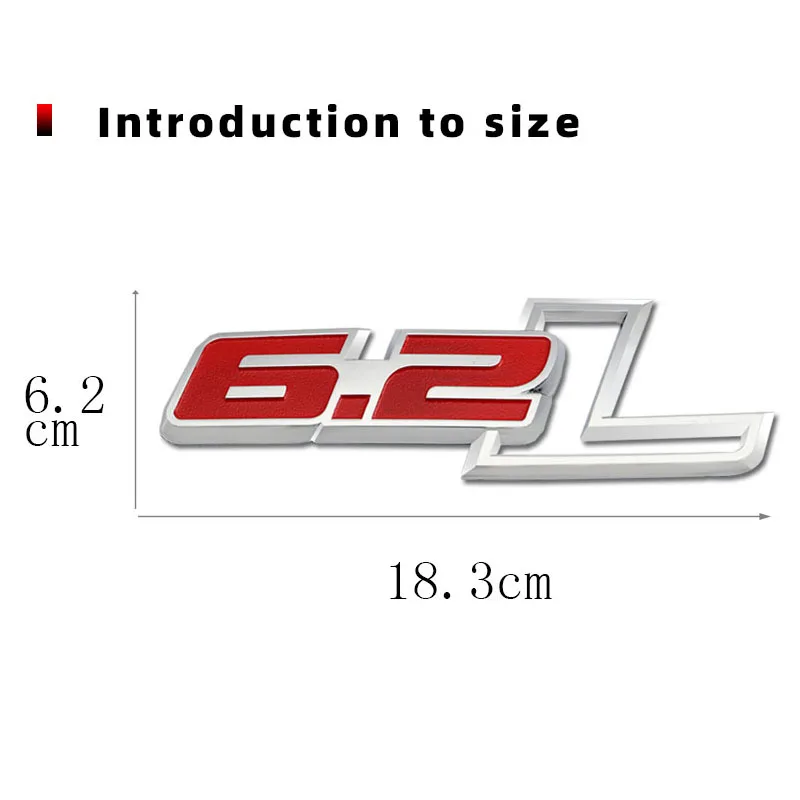 3d-значок с логотипом для Ford F150 6.2L Hummer H2 Chevrolet C7 Camaro 6 2 L Mercedes Dodge Challenger