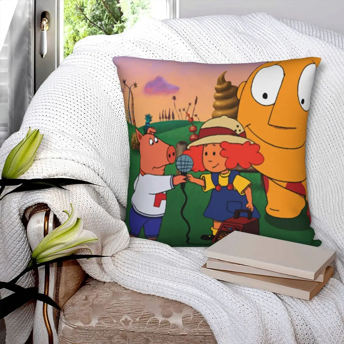 Плюшевая декоративная наволочка для постельного белья на молнии