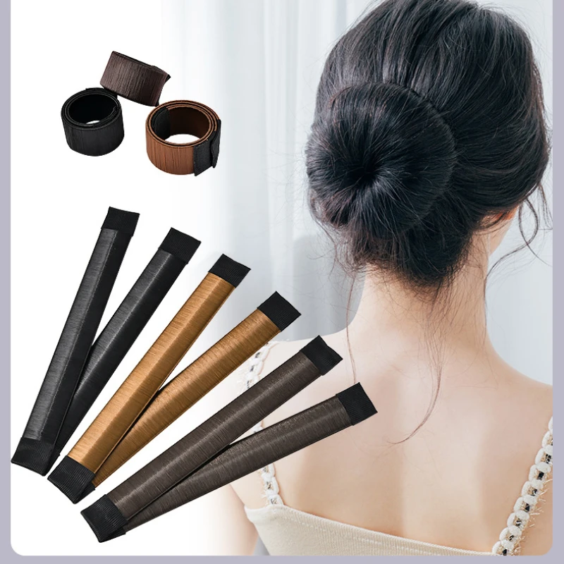 

1pc 3 Color Simple Bun Head Coil Hair Device Hair Clip Flower Bud Head Snap Circle Coil Hair Accessories for Women