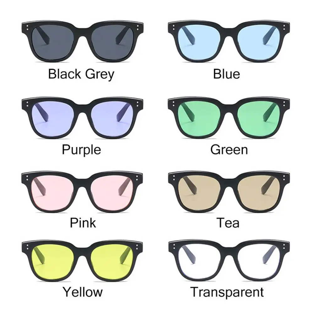 

New Korean Style Square Sun Glasses Women's Sunglasses Men's Shades Eyewear Candy Color Fashion Accessories UV400 Protection