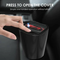 portable car ashtray double inner box with led lighting trash car interior supplies