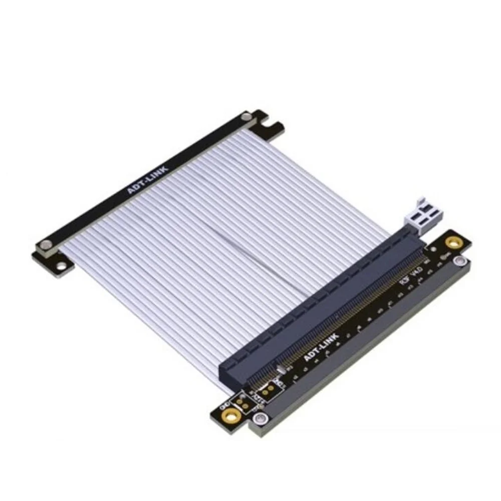 

PCIe 4.0 16X Graphics Card Extension Cable PCI-E 4.0 Double Reverse Extension Cable for Graphics Cards,Silver,18.5cm