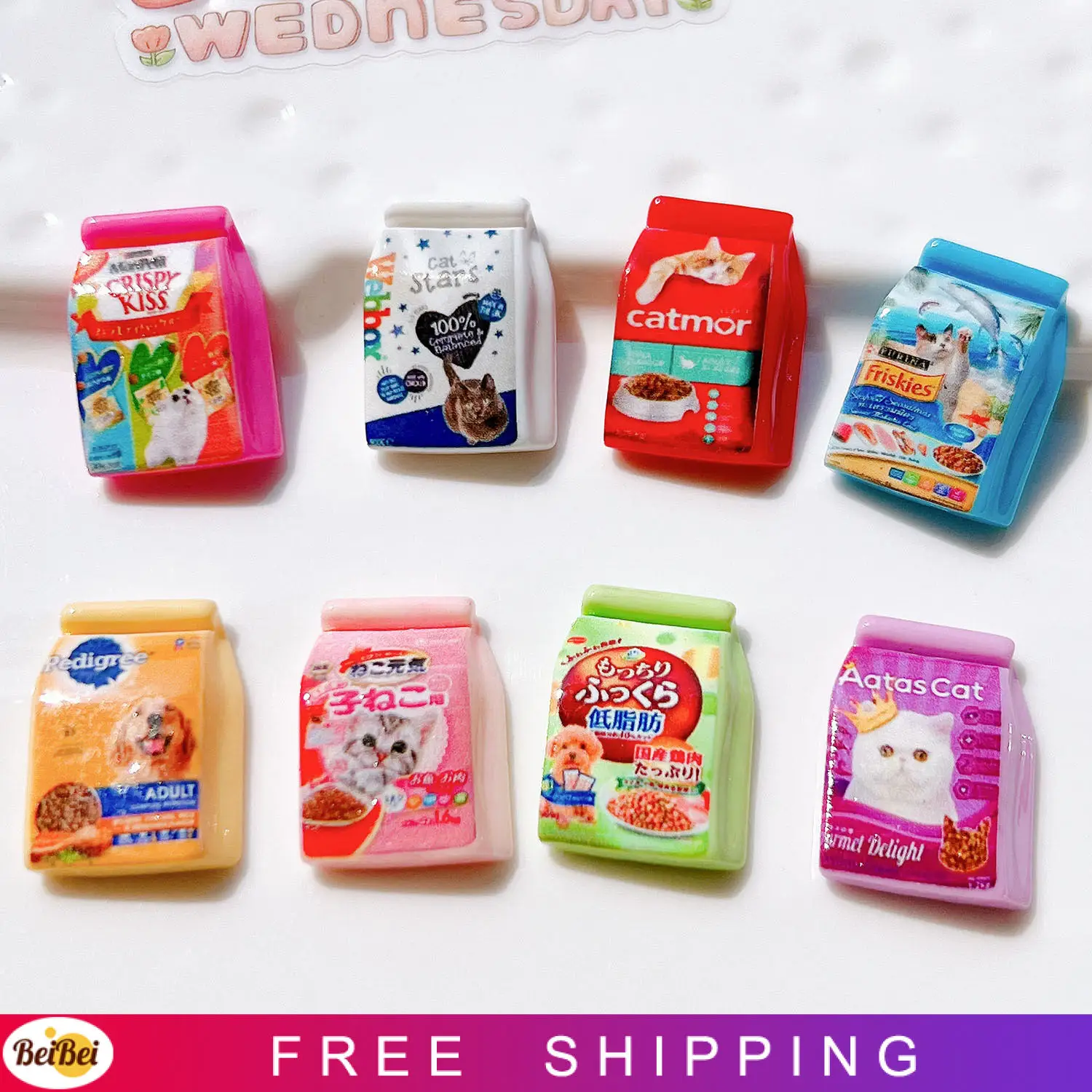 

Кавайная Модель 3D, еда для кошек и собак, резиновый кабошон с плоским основанием, сделай сам, скрапбукинг, декоративное ремесло, изготовлени...