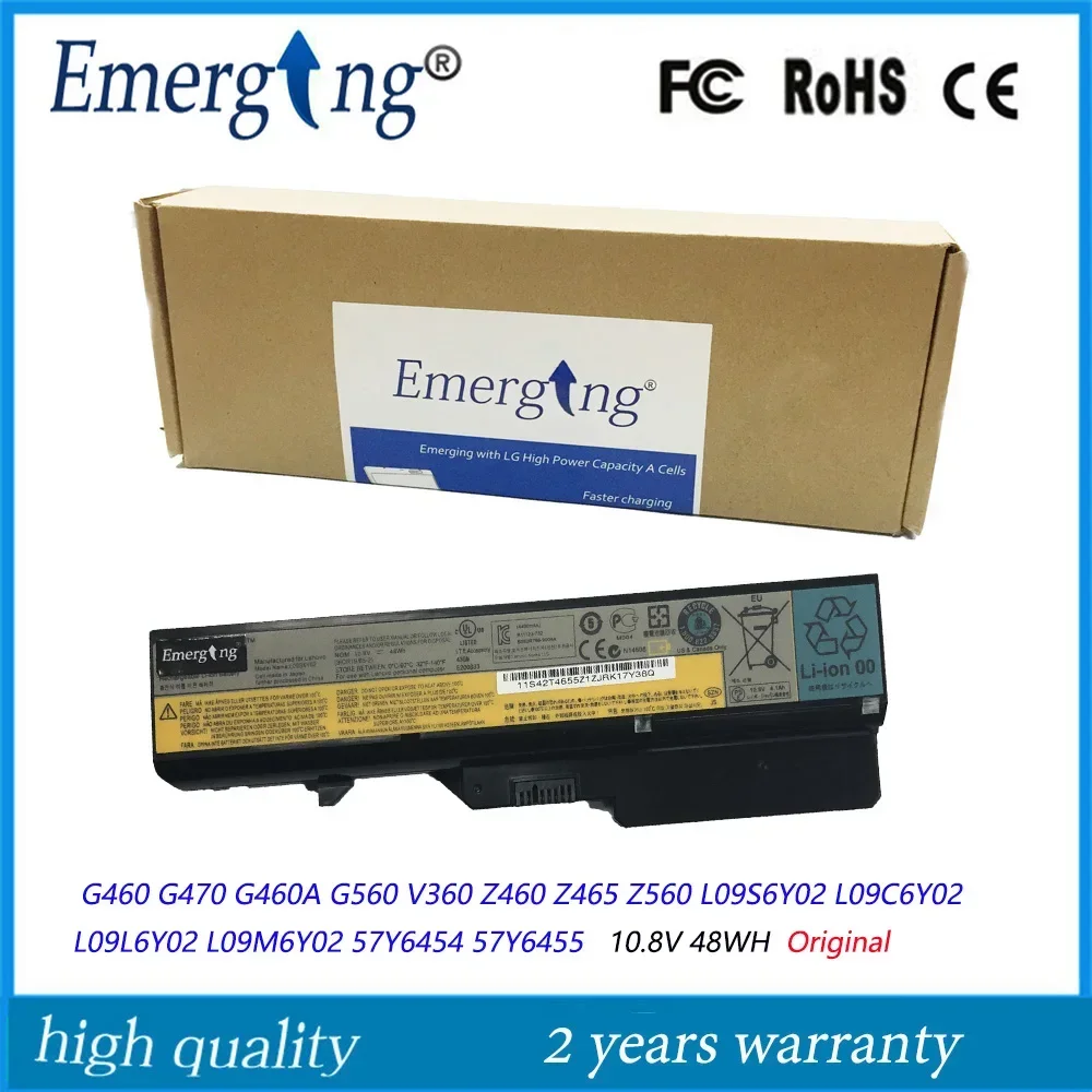 10 8 В новый оригинальный аккумулятор для ноутбука Lenovo G460 G470 G460A G560 V360 Z460 Z465 Z560 L09S6Y02