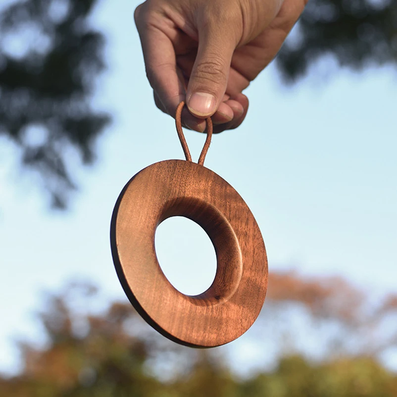 

Japanese Style Vintage Outdoor Camping Black Walnut Filter Cup Holder Doughnut Holder V60 Filter Cup Holder