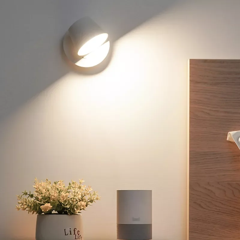 

350° Rotating Remote Control Dimmable LED Wall Lamp for Reading Free Rotation