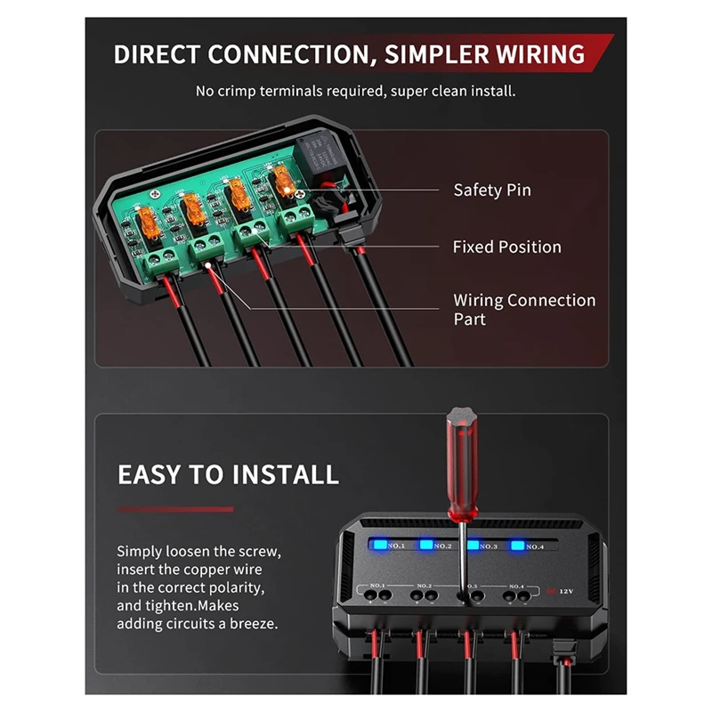 Блок предохранителей для автомобиля мотоцикла 12 В