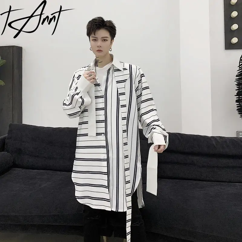 GetSpring женская рубашка 2024 Осенняя полосатая лента дизайнерская мужская блузка