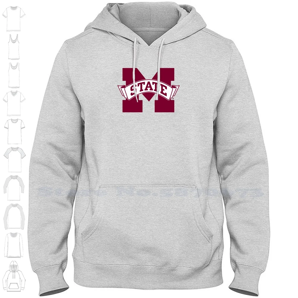 

Mississippi State Bulldogs Logo Casual Clothing Sweatshirt Printed Logo Graphic Hoodie