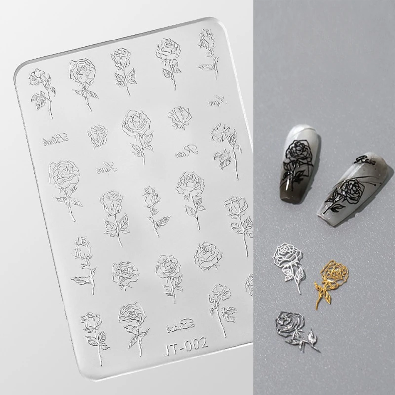 3D рельефная силиконовая резная форма для ногтей Снежинка кружева Богемская