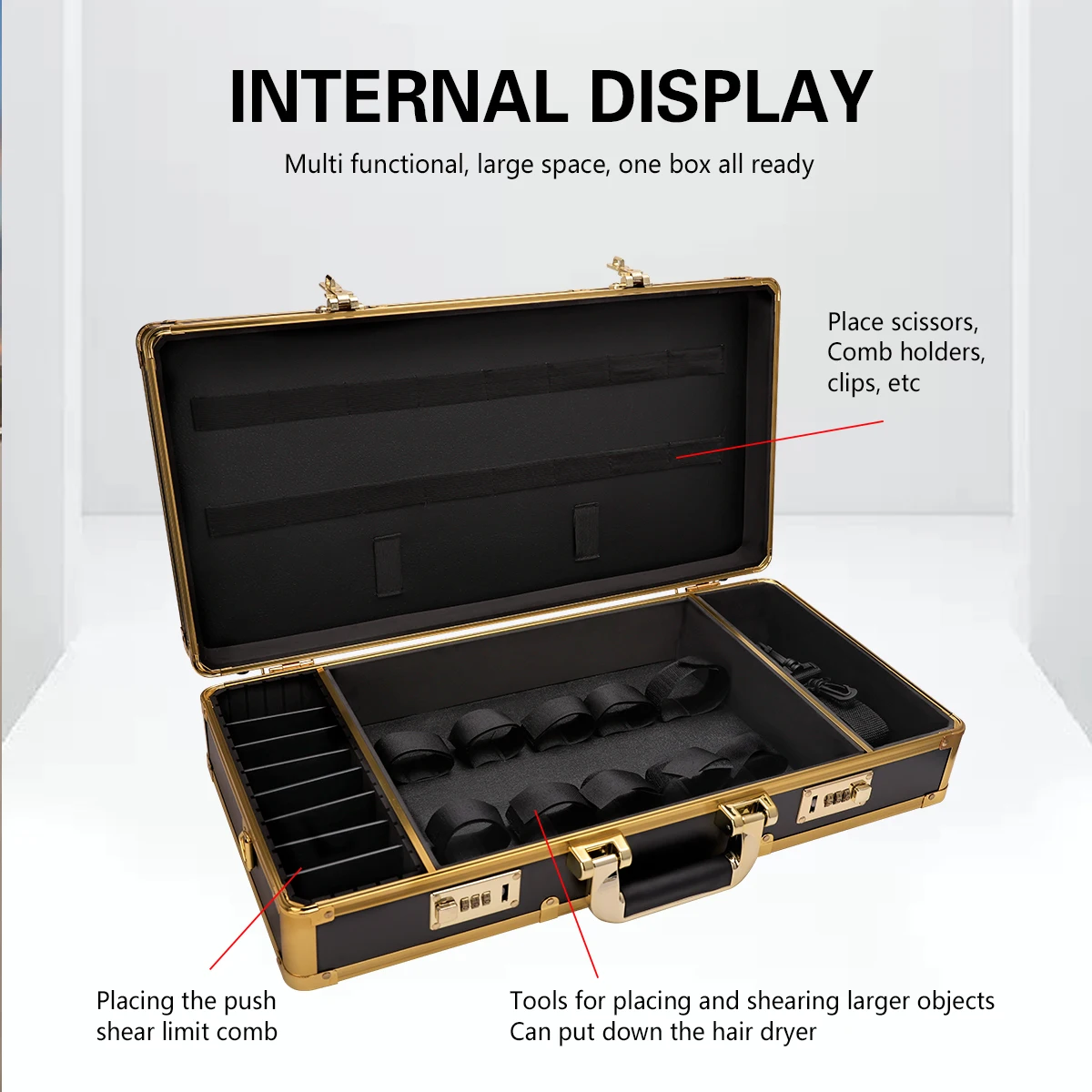 Золотой чехол для парикмахерских инструментов парикмахерская машинка стрижки