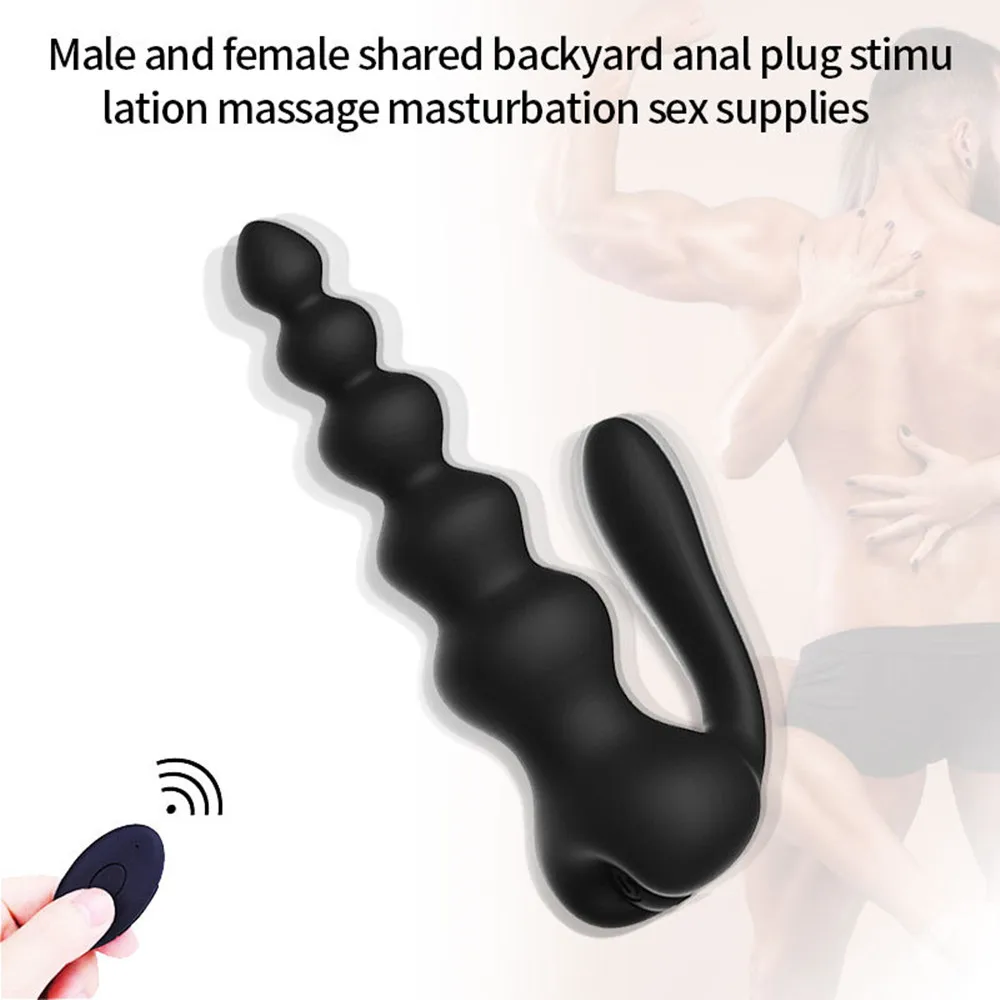 

New 10 Vibration Modes Anal Sex Toys Remote Control Butt Plug Anal Beads Prostate Stimulation Vaginal G-spot Clitoris Massager