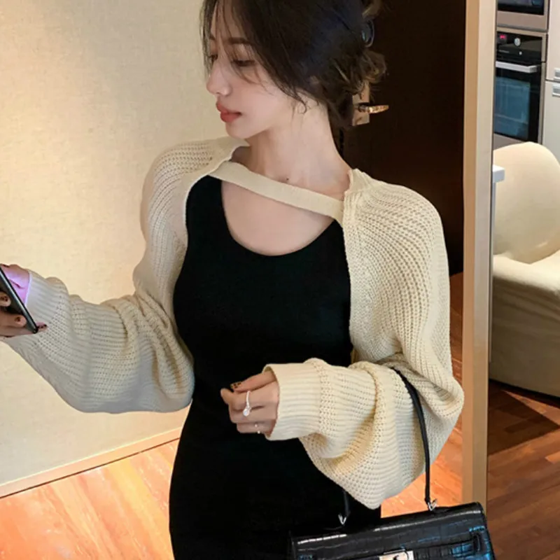 cardigan crop top women cropped woman punk sweater |